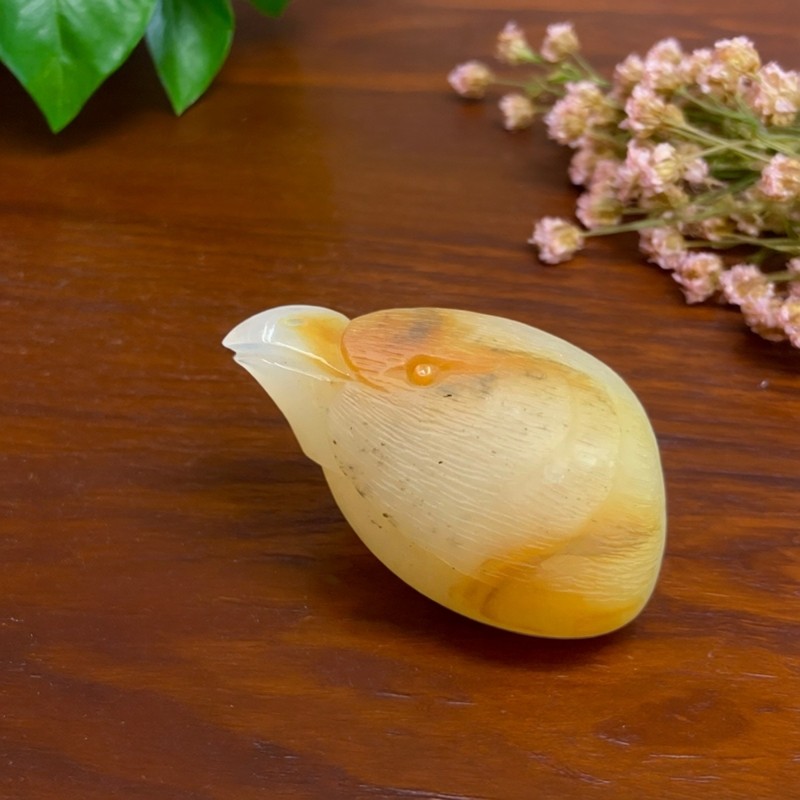 云南天然黄龙玉A货精雕鹰头挂件吊坠钥匙扣