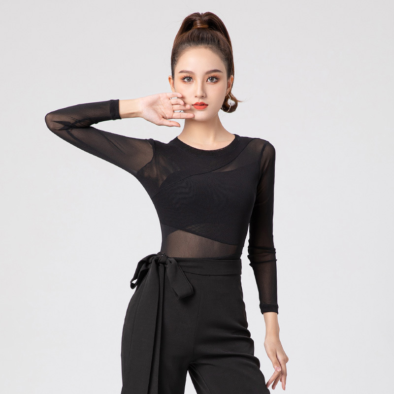 舞蹈练功服上衣女形体跳舞服装长