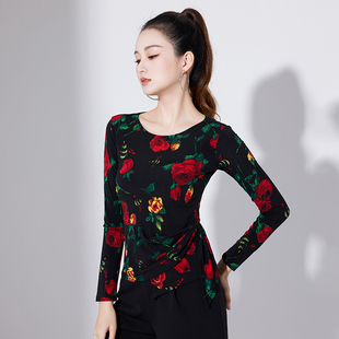 纤芸国标舞上衣新款拉丁舞上装吉特巴舞服跳舞练功舞衣形体表演女