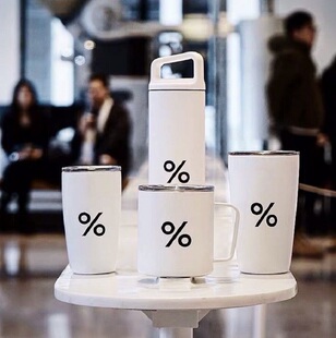 同款%阿拉比卡百分号咖啡马克杯随行随手杯保温杯密封车载水杯