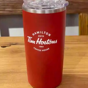 适配Tims咖啡随行杯桌面杯不锈钢保温杯水杯直饮杯盖配件