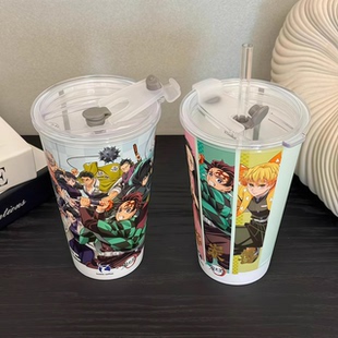 适配瑞幸咖啡X鬼灭之刃循环杯超大杯PP杯 配件密封杯盖