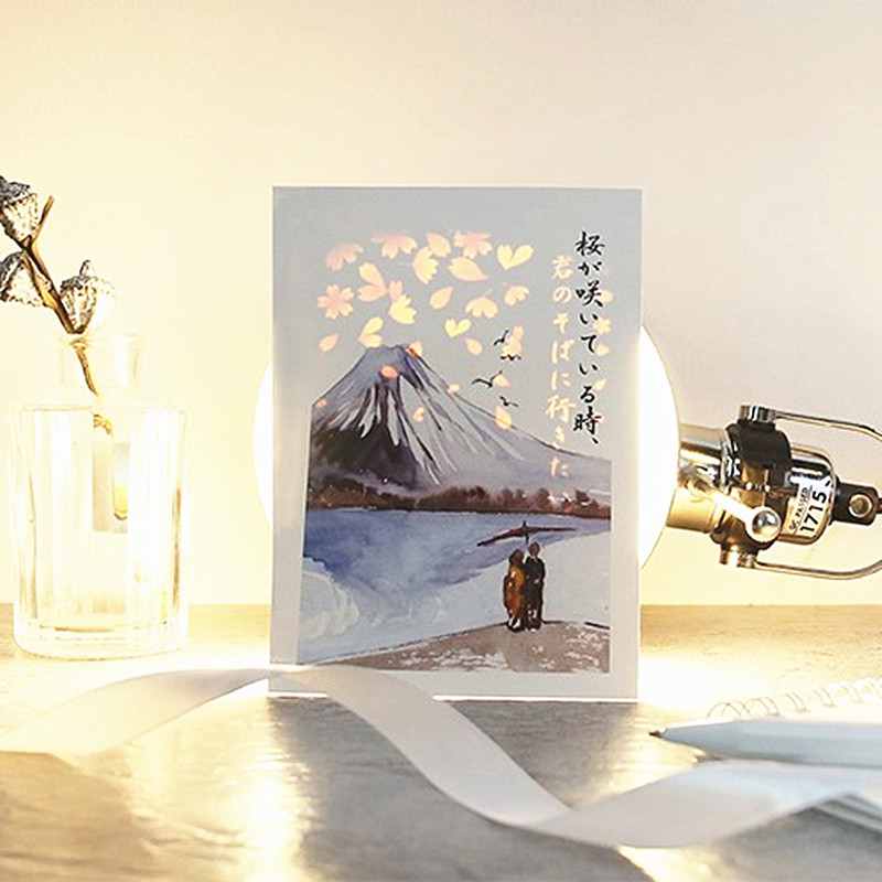 创意隐形明信片透光藏字卡片表白神器浪漫七夕情人节神秘祝福贺卡
