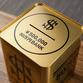 只进不出土豪金储蓄罐存钱罐创意大容量不可取马口铁生日礼物网红