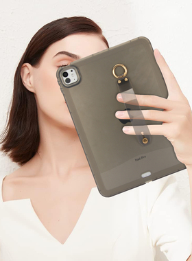 创意腕带2024新款Pro11保护套苹果iPad第10代简约透明平板壳第567代软壳10.2寸气囊防摔air54便携手持款mini7