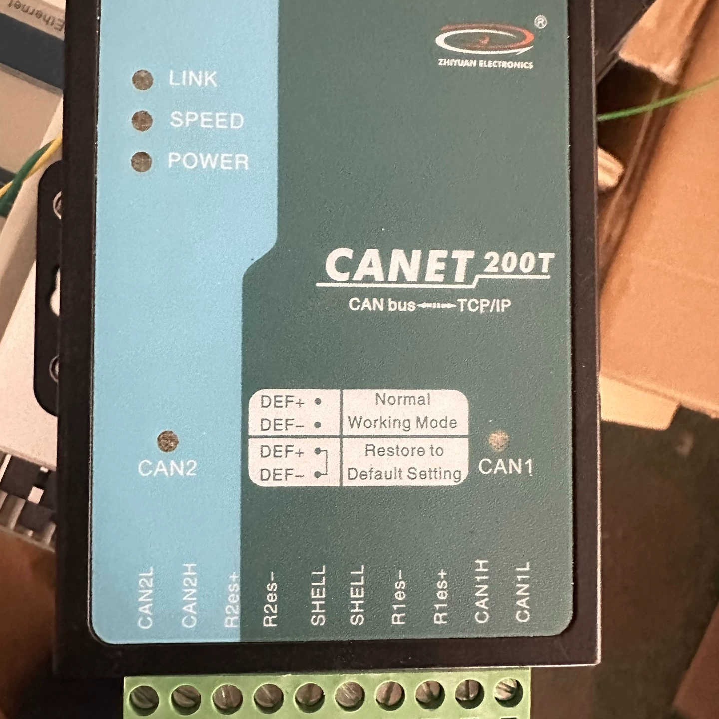 周立功CANET-200T以太网CAN模块