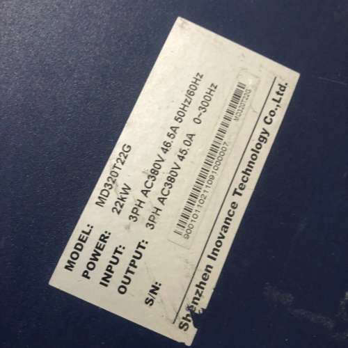 汇川MD320系列变频器 MD320T22G 22KW