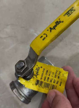 美国Apollo阿波罗球阀，型号76-103-01A，黄色手