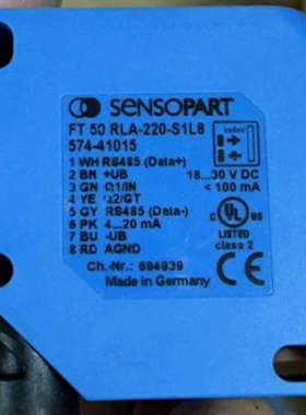 森萨帕特激光传感器，FT 50 RLA220-S1L8574