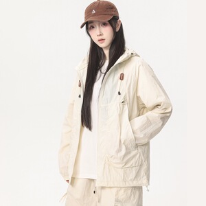 薄透气冰丝凉感防晒连帽外套男女