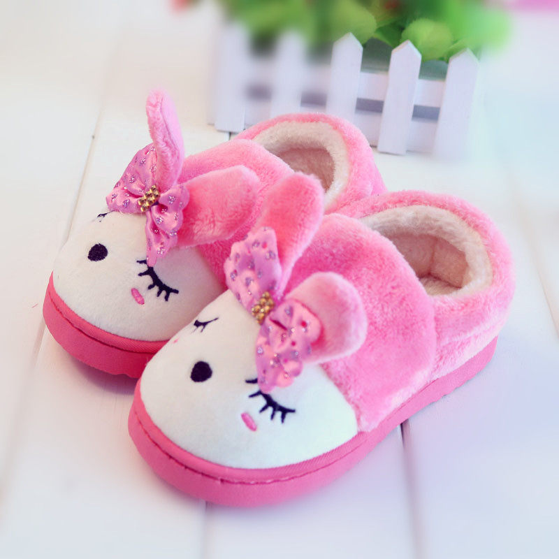 Pantoufles enfants en suède pour hiver - semelle EVA - Ref 987223 Image 1