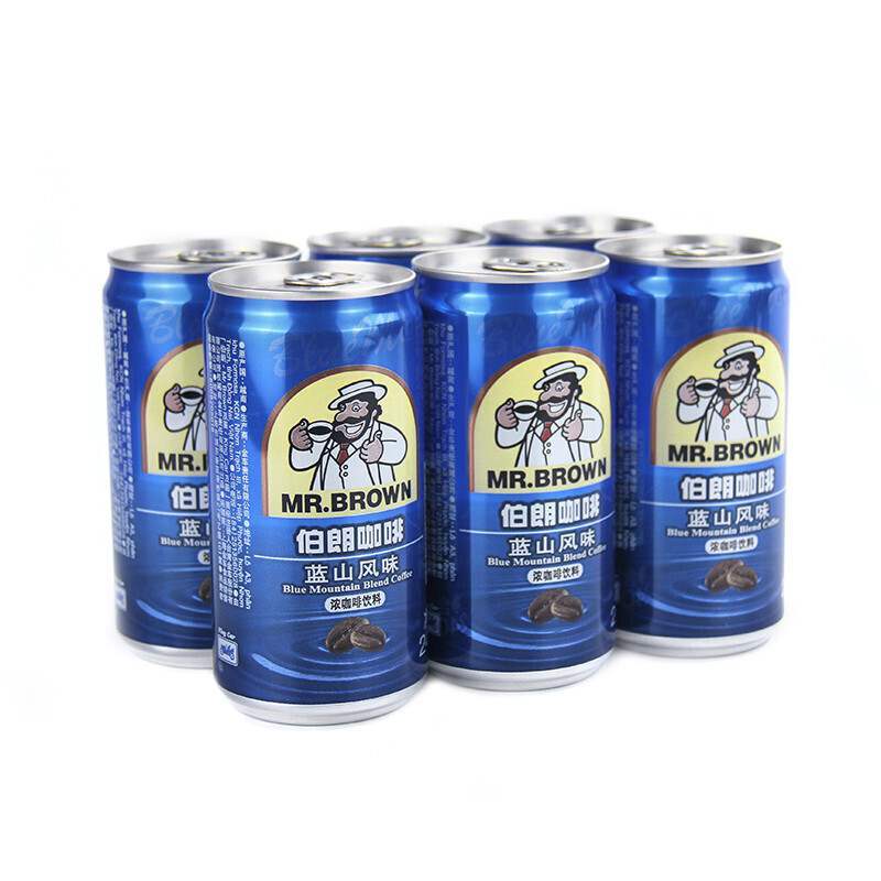 （MR.BROWN）蓝山风味浓咖啡进口冲调饮料240ml*6越南进口