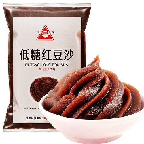川珍低糖红豆沙520g 水洗红豆沙月饼蛋黄酥汤圆豆沙包馅料烘焙原