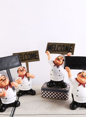 咖啡厅美陈软装人物黑板摆件