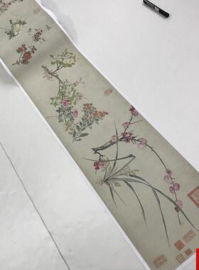 周之冕百卉图艺术微喷复制品原大U高清宣纸画国画花鸟水墨装饰画