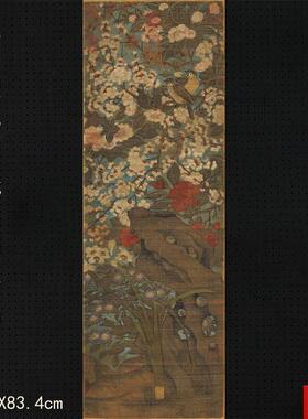 宋佚名新韶花鸟p图国画古画复制品字画微喷打印绢布画心