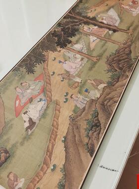 圻 饮乐宴 兰亭修契图卷复古书画人物山水国画手.卷仿古复制装饰