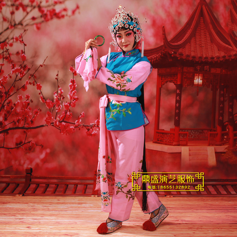 包邮丫鬟服装 花旦戏曲服装京A剧戏剧丫鬟衣小旦衣袄裙裤小衣包