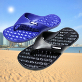 夏季 沙滩圆点按摩凉拖夹脚喜步佳人字拖男拖鞋 橡塑胶凉拖新款 时尚