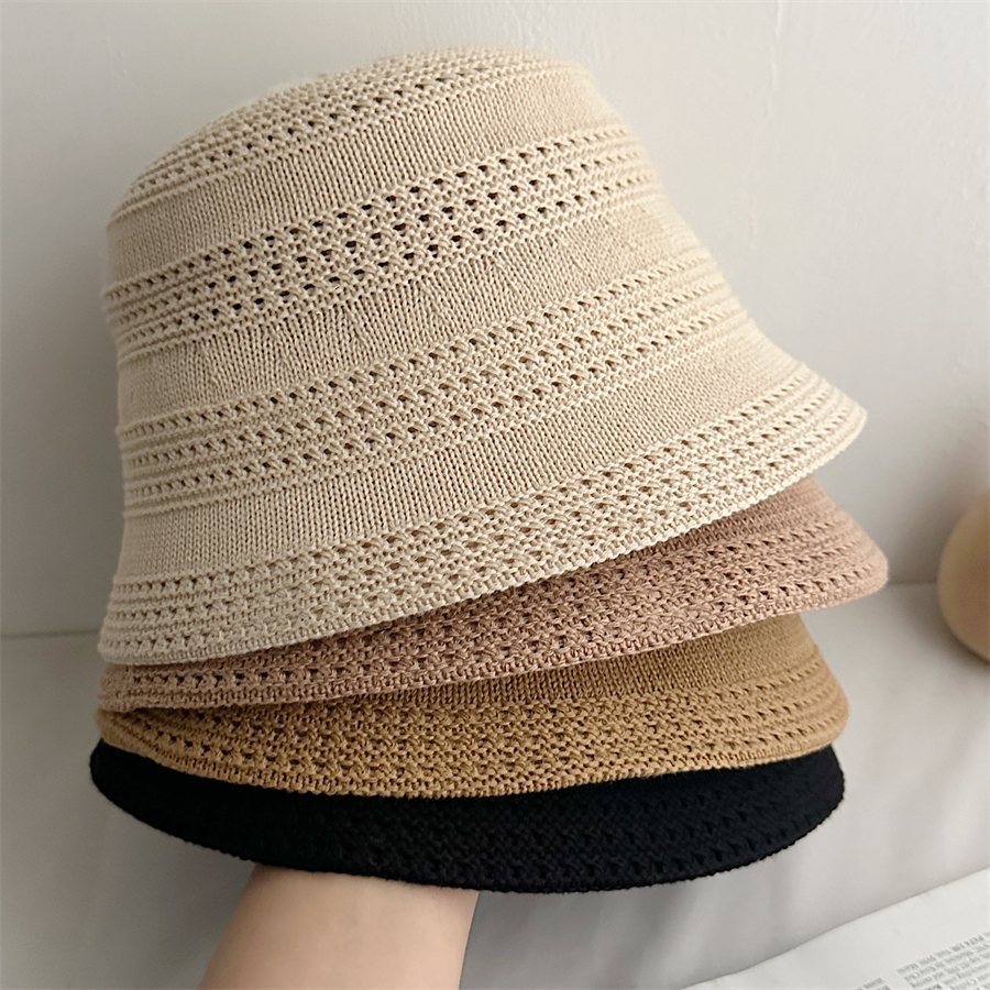 春夏双面戴棉麻盆帽女透气渔夫帽