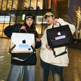 适用苹果Apple MacBook Air13.3/15.4英寸Pro 14/16笔记本电脑专用手提包13.6单肩斜挎收纳袋防水保护套M3 M4