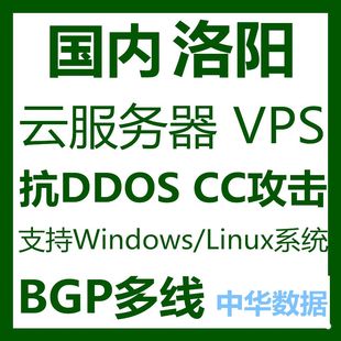 洛阳VPS国内云服务器独立IP静态内存BGP线路建站备案远程桌面主机