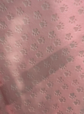 100.130粉色狗爪压花毯子 瑕疵 9-3