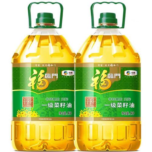 福临门菜籽油压榨一级菜籽油5L
