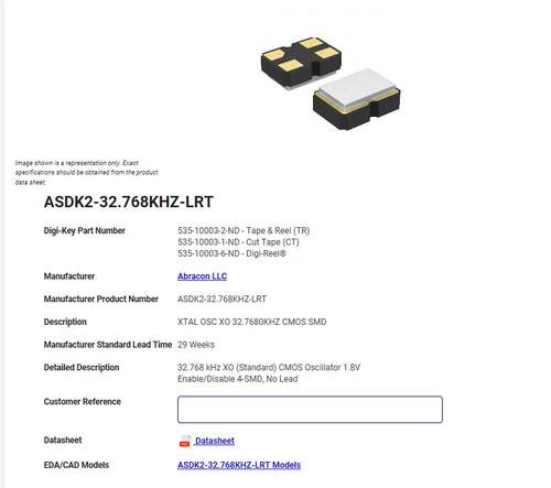 有源晶振进口ABRCON32.768K