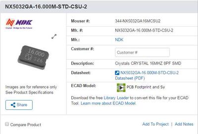 无源晶振NDK16MHZ2脚晶体