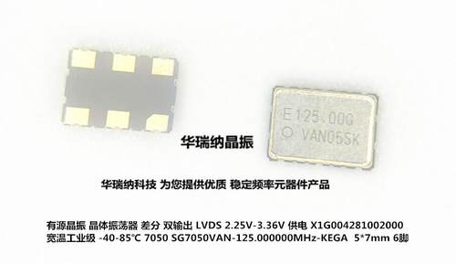 差分晶振LVDS7050125M
