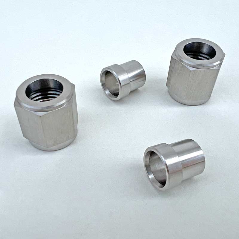 不锈钢螺母衬套AN4AN6连接硬管接头适配1/4和3/8铝管AN818和AN819