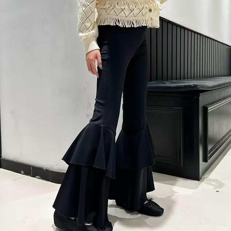 儿童t台走秀潮服女童模特形体训练少儿练功服女童喇叭裤2025新款