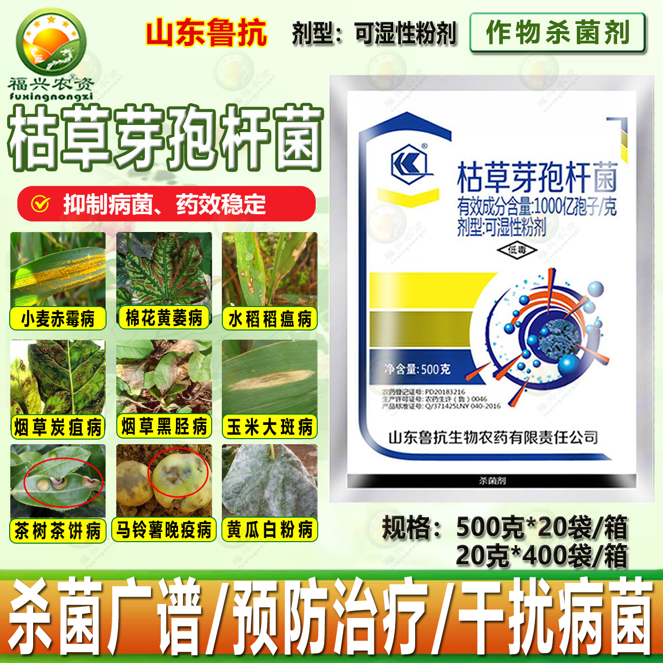 鲁抗1000亿枯草芽孢杆菌厂家直销