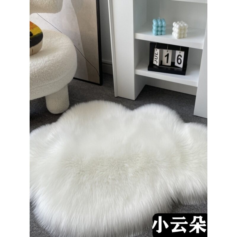 阳台婚庆地毯化妆室毛绒毯法式长毛绒机洗草地楼梯前脚格子丨地毯