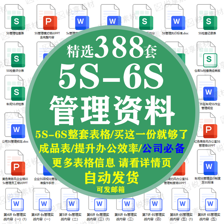 新5s6s管理资料标准培训检查点检评分考核制度规定公司车间办公司