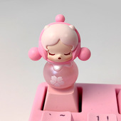 泡泡玛特樱花限定POP BEAN泡泡萌粒樱花趴姿系列个性 立体键帽礼物