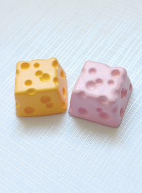 黄色奶酪个性客制化键帽机键盘帽OEM高度esc粉色奶酪键帽树脂材质