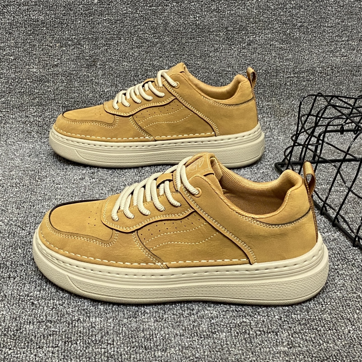 美式复古软底休闲鞋厚底工板鞋