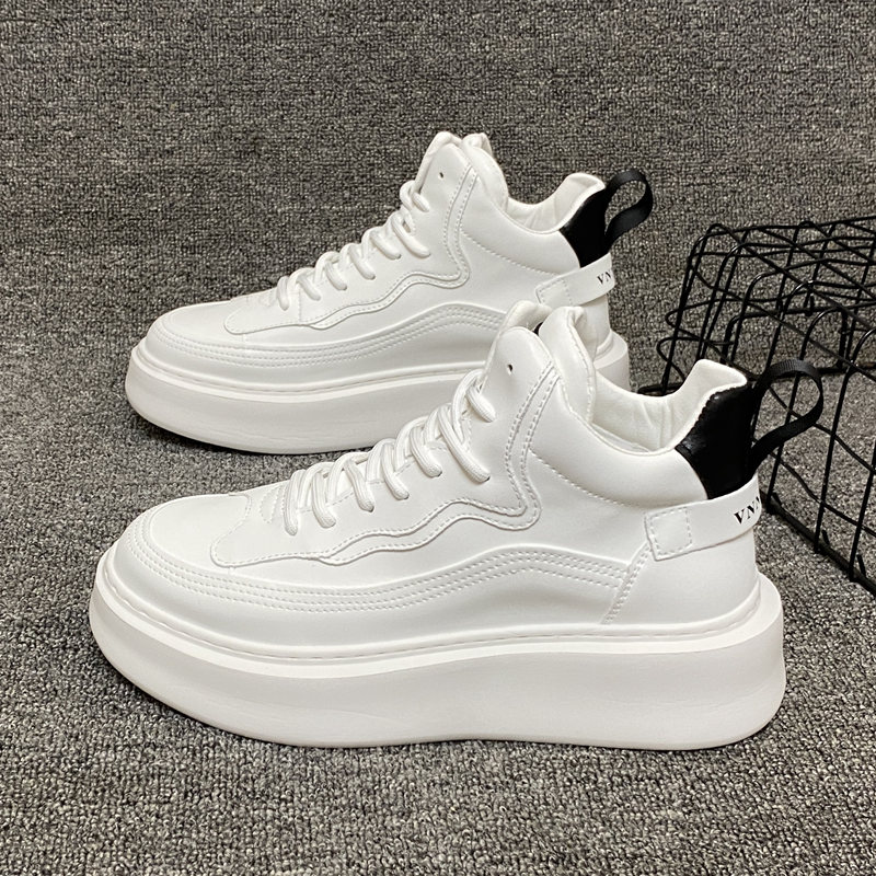 白色厚底高帮鞋韩版百搭休闲板鞋