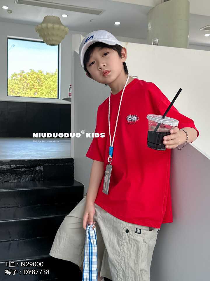 明俐牛哆哆童装2026新款夏季儿童短袖T恤男女童半袖上衣中大童潮