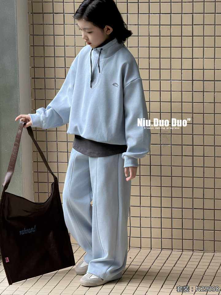 牛哆哆童装2026新款春装女童套装儿童卫衣裤子休闲裤中大童运动裤