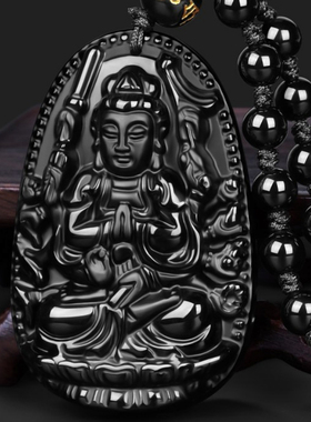 黑曜石生肖守护质感且雕刻精湛