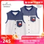 Hallmark Hallman bé trai bé bé mùa xuân và mùa thu nước ngoài bông clip bóng chày vest vest - Áo ghi lê áo len ba lỗ cho bé