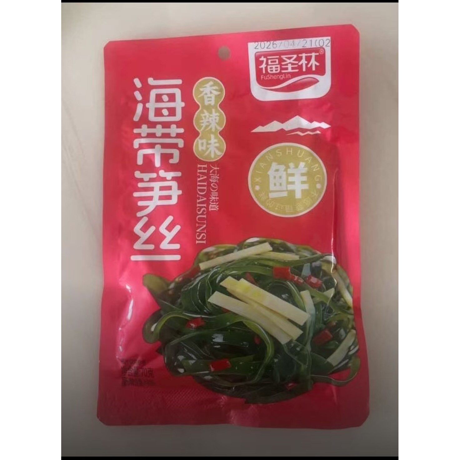 新日期【福圣林】海带笋丝海带丝开袋即食佐早餐开胃下饭菜休闲零