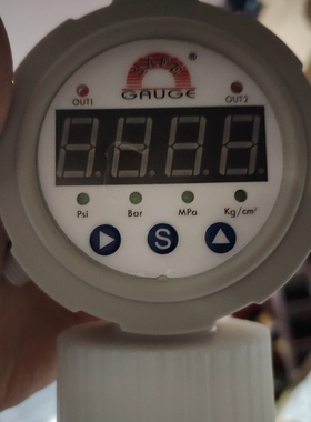 台湾华记SS-EM19 4-20MA数显隔膜压力表1/2PT铁氟龙SAFE GAUGE
