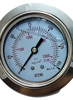 ftb压力表轴向带法兰150kg/CM²/2130psi不锈钢323.71.22耐震充油