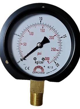 pc-FM8/3-0/20Aa3p压力表20㎏300psi径向1/4pt台湾华记GAUGEKL1.5