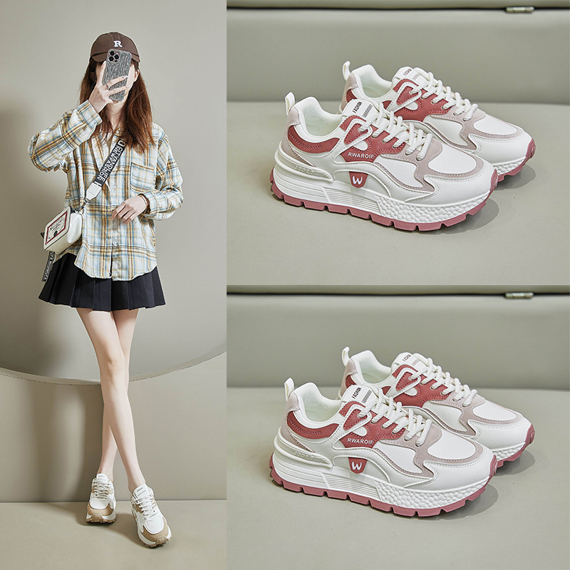 ins韩版新款老爹鞋女2025春季学生运动跑步鞋休闲厚底增高AD8802