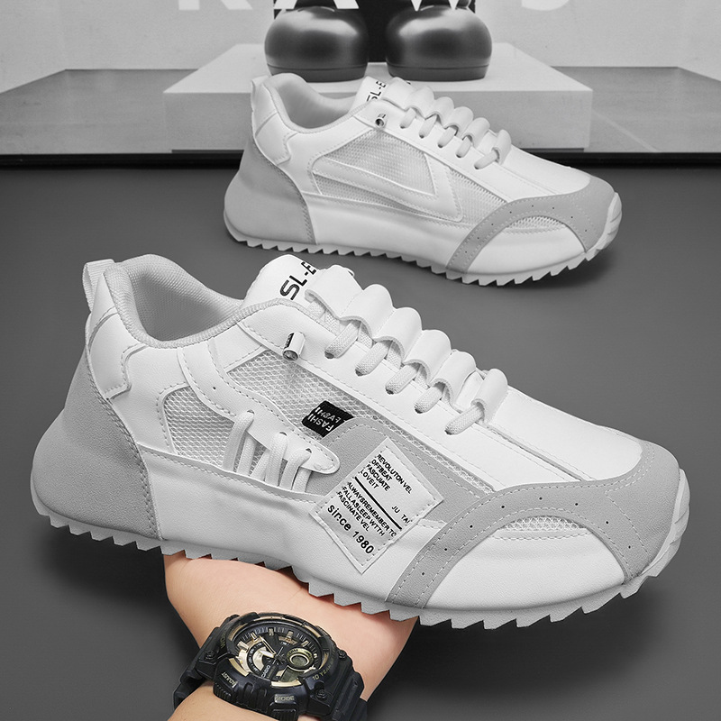 欧洲站男鞋2025新款冬季透气百搭运动休闲鞋内增高慢跑老爹鞋子男